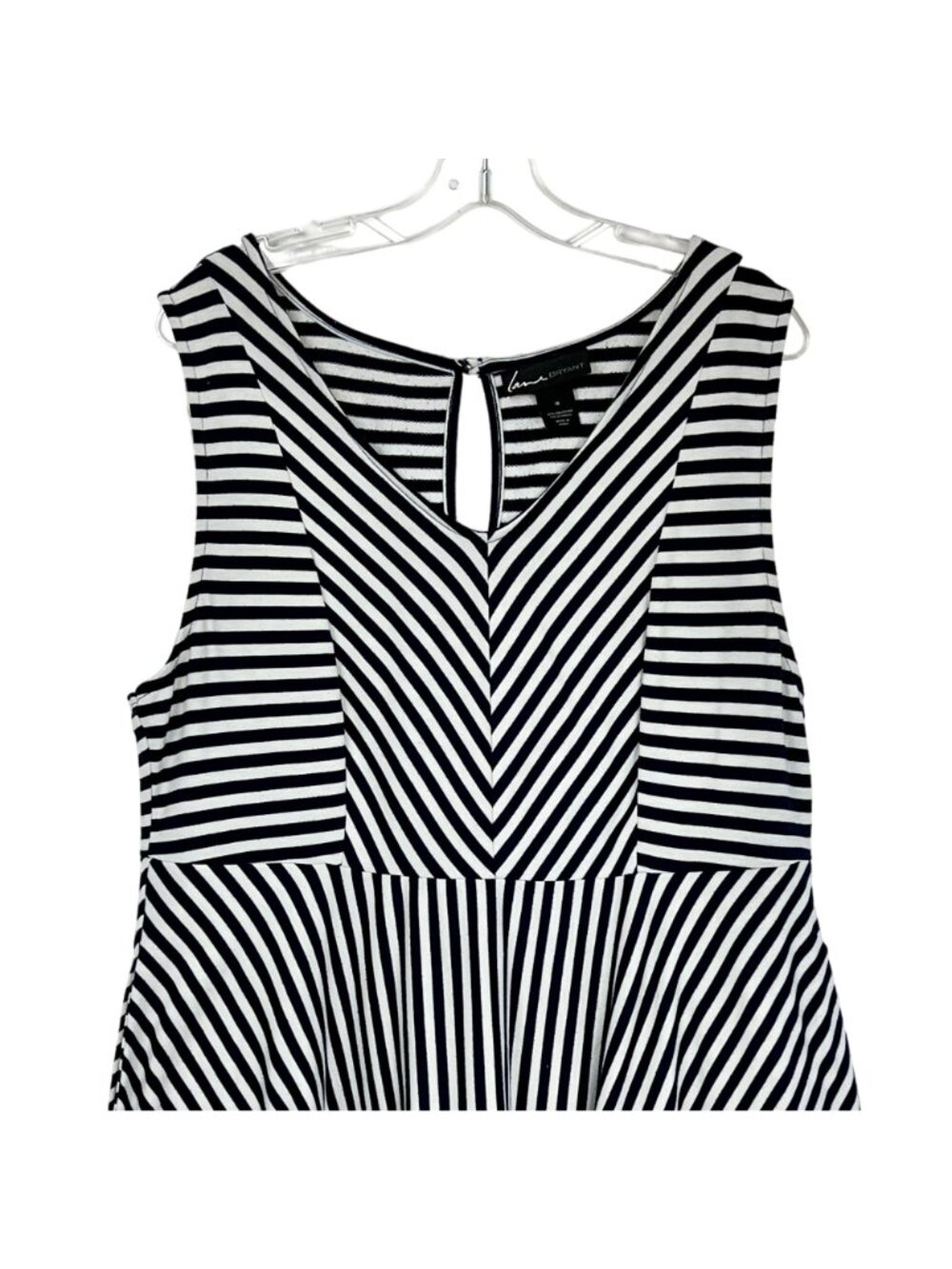 SUMMER CLEARANCE Lane Bryant Womens Size 16 Navy & White Dress - Picture 6 of 11